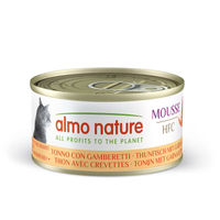 Produktbild von Almo Nature HFC Mousse Thunfisch mit Garnelen Katzenfutter 24x70g