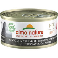 Produktbild von Almo Nature HFC Nassfutter für ausgewachsene Katzen Thunfisch mit Calamari Jelly Glutenfrei 6 x 70g - 6 x 70 g