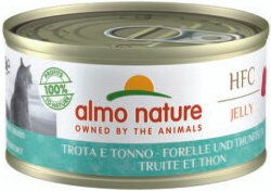 Almo Nature HFC Nassfutter Katzen Stückchen in Gelee Forelle und Thunfisch glutenfrei 24x70 g - 24 x 70 g – Bild 1 von 1