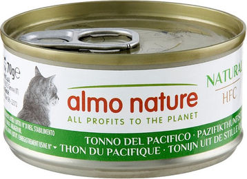 Almo Nature HFC Natural Katzen Nassfutter Adult Pazifikthunfisch Stückchen in Sauce Glutenfrei Monoprotein 6 x 70 g - 6 x 70 g – Bild 1 von 5