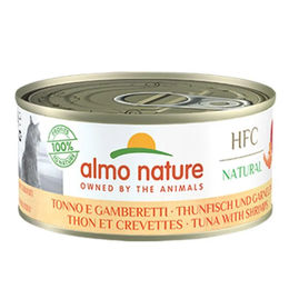 Almo Nature HFC Natural Katzen Nassfutter Adult Thunfisch und Garnele Stückchen in Sauce Glutenfrei 24 x 150 g - 24 x 150 g – Bild 1 von 2