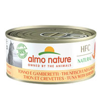 Produktbild von Almo Nature HFC Natural Katzen Nassfutter Adult Thunfisch und Garnele Stückchen in Sauce Glutenfrei 24 x 150 g - 24 x 150 g