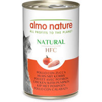 Produktbild von Almo Nature HFC Natural Katzen Nassfutter Huhn mit Kürbis Stückchen in Sauce glutenfrei 6 x 140 g - 6 x 140 g
