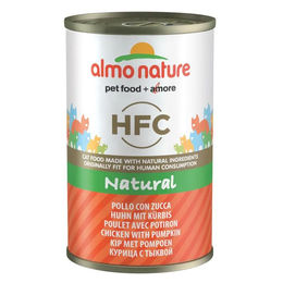 Produktbild von Almo Nature HFC Natural Katzen Nassfutter Huhn und Kürbis Stückchen in Sauce Adult 24 x 150 g - 24 x 150 g