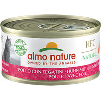 Produktbild von Almo Nature HFC Natural Katzen Nassfutter Huhn und Leber Monoprotein für erwachsene Katzen 24 x 70 g - 24 x 70 g