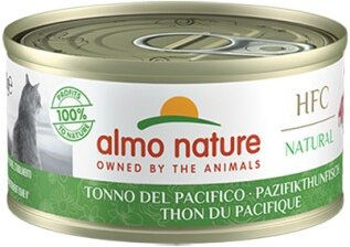 Almo Nature HFC Natural Katzen Nassfutter Pazifikthunfisch Stückchen in Sauce glutenfrei 24x70 g – Bild 1 von 2