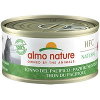 Produktbild von Almo Nature HFC Natural Katzen Nassfutter Pazifikthunfisch Stückchen in Sauce glutenfrei 24x70 g