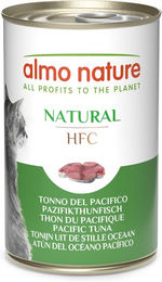 Produktbild von Almo Nature HFC Natural Katzen Nassfutter Pazifikthunfisch Stückchen in Sauce Glutenfrei 6 x 140 g - 6 x 140 g