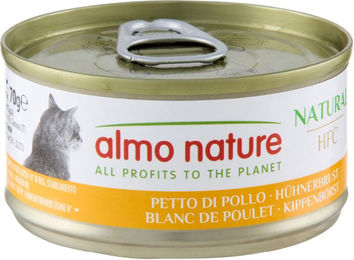 Almo Nature HFC Natural Katzen Nassfutter Stückchen in Sauce Huhn Monoprotein Glutenfrei 6 x 70 g - 6 x 70 g – Bild 1 von 6