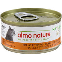 Produktbild von Almo Nature HFC Natural Katzen Nassfutter Stückchen in Sauce Huhn und Thunfisch Adult Glutenfrei 6 x 70 g - 6 x 70 g