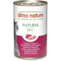 Produktbild von Almo Nature HFC Natural Katzen Nassfutter Stückchen in Sauce Thunfisch und Huhn 6 x 140 g glutenfrei - 6 x 140 g