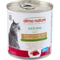 Produktbild von Almo Nature HFC Natural Katzen Nassfutter Stückchen in Sauce Thunfisch und Huhn Adult 12 x 280 g - 12 x 280 g