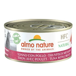 Almo Nature HFC Natural Katzen Nassfutter Stückchen in Sauce Thunfisch und Huhn Adult 24 x 150 g glutenfrei ohne Farb- und Aromastoffe - 24 x 150 g – Bild 1 von 4
