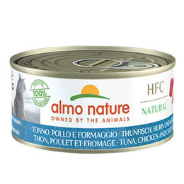 Almo Nature HFC Natural Katzen Nassfutter Thunfisch und Huhn mit Stückchen in Sauce Adult Glutenfrei 24 x 150 g - 24 x 150 g – Bild 1 von 3