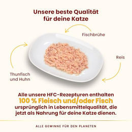 Almo Nature HFC Natural Katzen Nassfutter Thunfisch und Huhn Stückchen in Sauce 24 x 55 g - 24 x 55 g – Bild 1 von 2