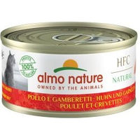 Produktbild von Almo Nature HFC Natural Katzenfutter Huhn und Garnelen Stückchen in Sauce glutenfrei 24x70 g - 24 x 70 g