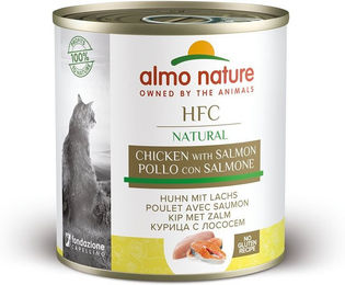 Produktbild von Almo Nature HFC Natural Katzenfutter Huhn und Lachs für erwachsene Katzen 12x280g