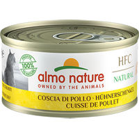 Produktbild von Almo Nature HFC Natural Katzenfutter Hühnerschenkel Stückchen in Sauce Monoprotein Adult 24 x 70 g - 24 x 70 g