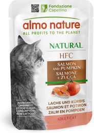Almo Nature HFC Natural Katzenfutter Lachs Stückchen in Sauce 24 x 55 g Monoprotein - 24 x 55 g – Bild 1 von 9