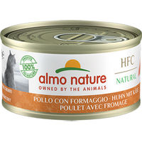 Produktbild von Almo Nature HFC Natural Katzenfutter Nass Huhn mit Käse Stückchen in Sauce Adult 24 x 70 g - 24 x 70 g
