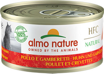 Almo Nature HFC Natural Katzenfutter Nass Huhn und Garnelen Stückchen in Sauce Adult 24 x 70 g - 24 x 70 g – Bild 1 von 4