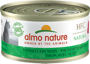 Almo Nature HFC Natural Katzenfutter Thunfisch mit Mais Stückchen in Sauce Adult 24 x 70 g - 24 x 70 g – Bild 1 von 4