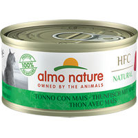 Produktbild von Almo Nature HFC Natural Katzenfutter Thunfisch mit Mais Stückchen in Sauce Adult 24 x 70 g - 24 x 70 g