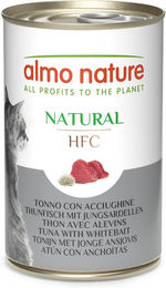 Produktbild von Almo Nature HFC Natural Katzenfutter Thunfisch mit Sardine in Sauce, glutenfrei, 6 x 140 g - 6 x 140 g