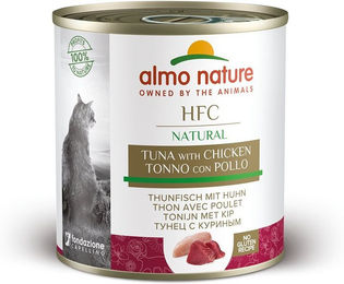 Produktbild von Almo Nature HFC Natural Katzenfutter Thunfisch und Huhn für erwachsene Katzen 12x280g ohne Farb- und Aromastoffe