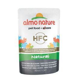 Produktbild von Almo Nature HFC Natural Katzenfutter Thunfisch und Jungsardinen Stückchen in Sauce für Adult 24 x 55 g - 24 x 55 g