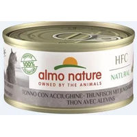 Produktbild von Almo Nature HFC Natural Katzenfutter Thunfisch und Sardine Stückchen in Sauce für erwachsene Katzen 24 x 70 g - 24 x 70 g