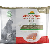 Produktbild von Almo Nature HFC Natural Katzennassfutter Huhn und Garnelen Stückchen in Sauce Adult 6 x 55 g - 6 x 55 g