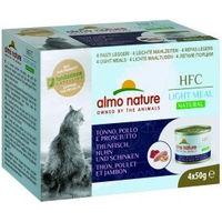 Produktbild von Almo Nature HFC Natural Light Katzen Nassfutter Adult Thunfisch Huhn Schinken Stückchen in Sauce Glutenfrei 4 x 50 g - 4 x 50 g