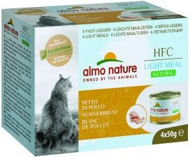 Almo Nature HFC Natural Light Nassfutter für ausgewachsene Katzen mit Hühnerbrust zur Gewichtskontrolle 4 x 50 g - 24 x 50 g – Bild 1 von 9
