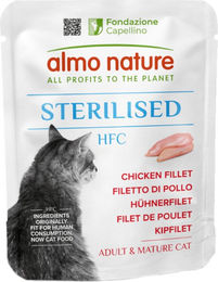 Almo Nature HFC Sterilised Nassfutter für ausgewachsene Katzen Hühnerfilet 24 x 50 g - 6 x 50 g – Bild 1 von 8