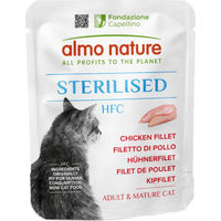 Produktbild von Almo Nature HFC Sterilised Nassfutter für ausgewachsene Katzen Hühnerfilet 24 x 50 g - 6 x 50 g