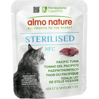 Produktbild von Almo Nature HFC Sterilised Nassfutter für ausgewachsene Katzen Pazifikthunfisch 24 x 50 g - 6 x 50 g