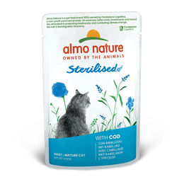 Produktbild von Almo Nature Holistic Katzenfutter Sterilised Light mit Kabeljau 30x70g