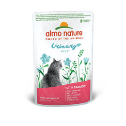 Produktbild von Almo Nature Holistic Urinary Help Katzen Nassfutter Lachs und Truthahn Adult 30x70g