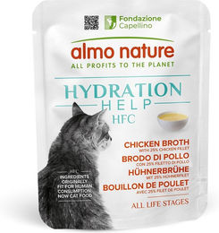 Produktbild von Almo Nature Hydration Help Brühe Hühner Filet Katzen Nassfutter 24x50g
