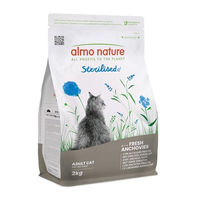 Produktbild von Almo Nature Sterilised Trockenfutter für Katzen mit Sardine zur Gewichtskontrolle 2kg Beutel
