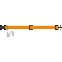 Produktbild von Alpha Industries Hundehalsband Basic aus Kunststoff in Orange Größe XS für erwachsene Hunde