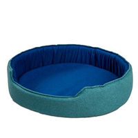 Produktbild von alpha mat Discovery A Hundebett rund für kleine Hunde in Grün und Blau 68x60x16 cm