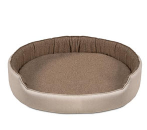 alpha mat Hundebett Revelation Rund Beige 68x60x16 cm für kleine Hunde aus Wolle – Bild 1 von 7