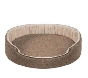 alpha mat Revelation A Hundebett rund aus Wolle in Beige für kleine Hunde 68x60x16 cm – Bild 1 von 7