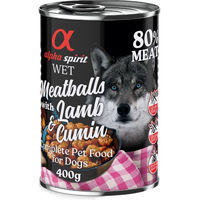 Produktbild von alpha spirit Hundefutter Meatballs Lamm in Sauce getreidefrei und ohne Zucker 6 x 400 g - 6 x 400 g