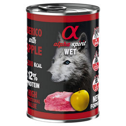Produktbild von alpha spirit Hundefutter Schwein Paté mit hohem Fleischanteil Monoprotein Adult 400 g - 400 g