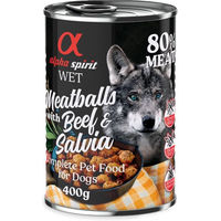 Produktbild von alpha spirit Hundefutter Stückchen in Sauce Rind und Huhn getreidefrei und glutenfrei 400 g - 6 x 400 g