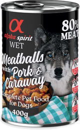 alpha spirit Hundefutter Stückchen in Sauce Schwein und Huhn getreidefrei und glutenfrei 400 g - 6 x 400 g – Bild 1 von 2