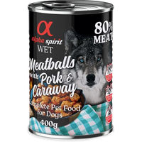 Produktbild von alpha spirit Hundefutter Stückchen in Sauce Schwein und Huhn getreidefrei und glutenfrei 400 g - 6 x 400 g
